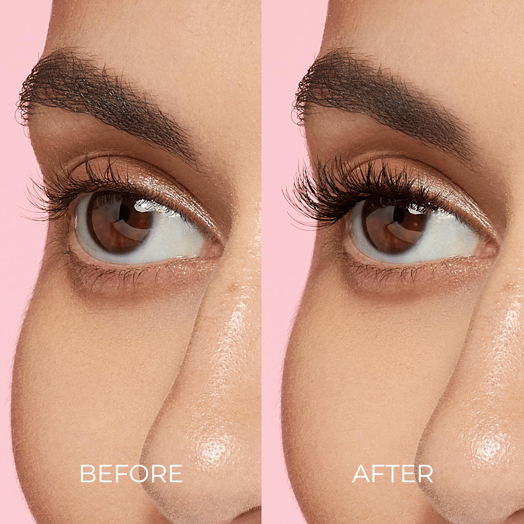 KISS imPRESS Falsies Press On Self Adhesive Eyelashes - 10mm-12mm Natural Volume Lashes, Black, No Glue Needed, Invisible Band, 12 Lash Clusters - Classy & Easy to Apply for Everyday Wear & Special Occasions