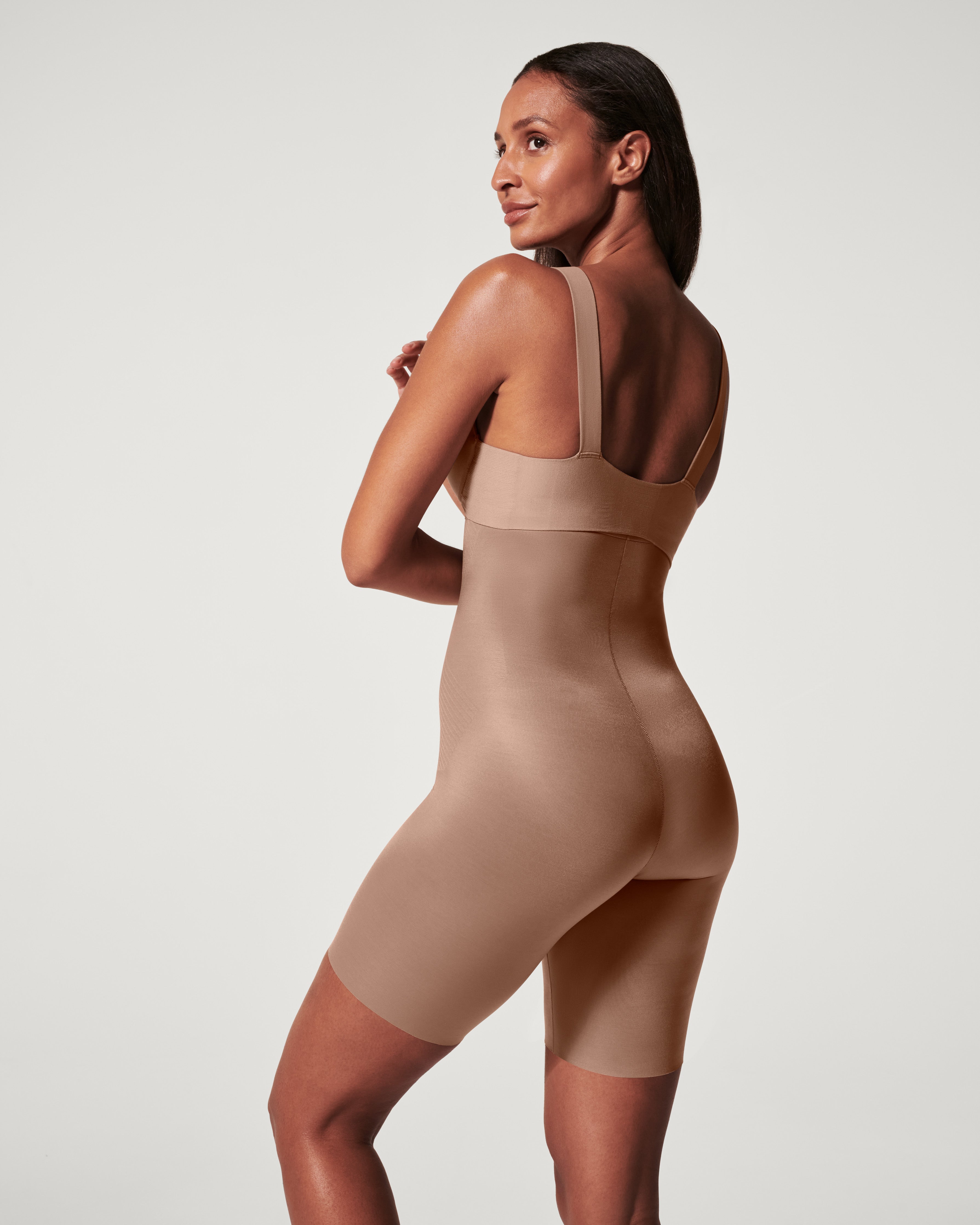 SPANX Shapewear Invisible High Waisted Mid Thigh Shorts - Slimming Body Shaper for Women | Perfect for Dresses, Work & Everyday Wear