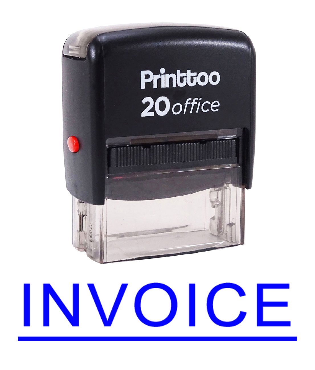 Custom Self-Inking Rubber Stamp for Office - Printtoo Invoice Stamp in Blue | Perfect for Business Documents, Receipts, and Paperwork