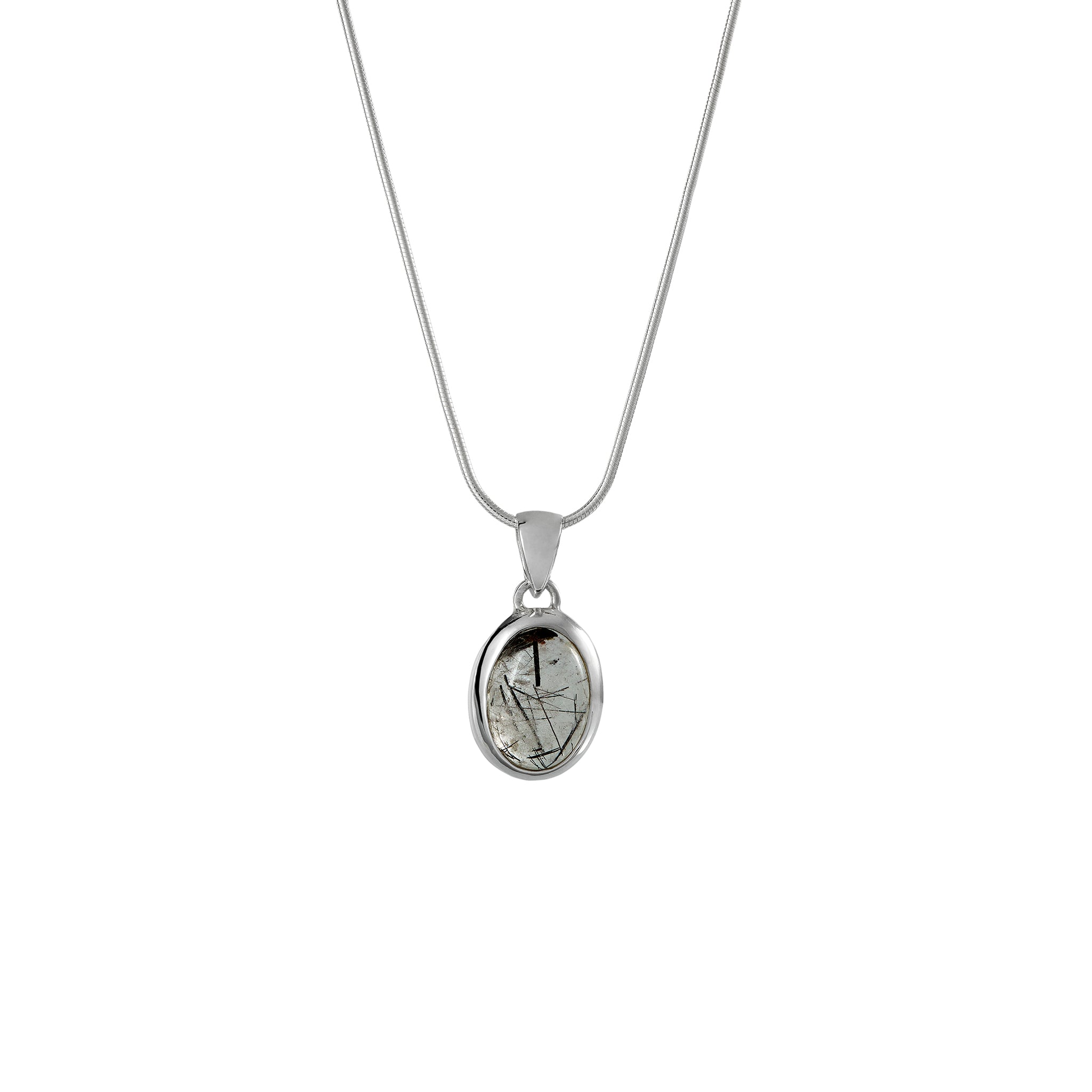Natural Rutilated Quartz Pendant Necklace - Small Size Handmade Jewelry for Women | Perfect for Spiritual Healing, Meditation & Everyday Wear