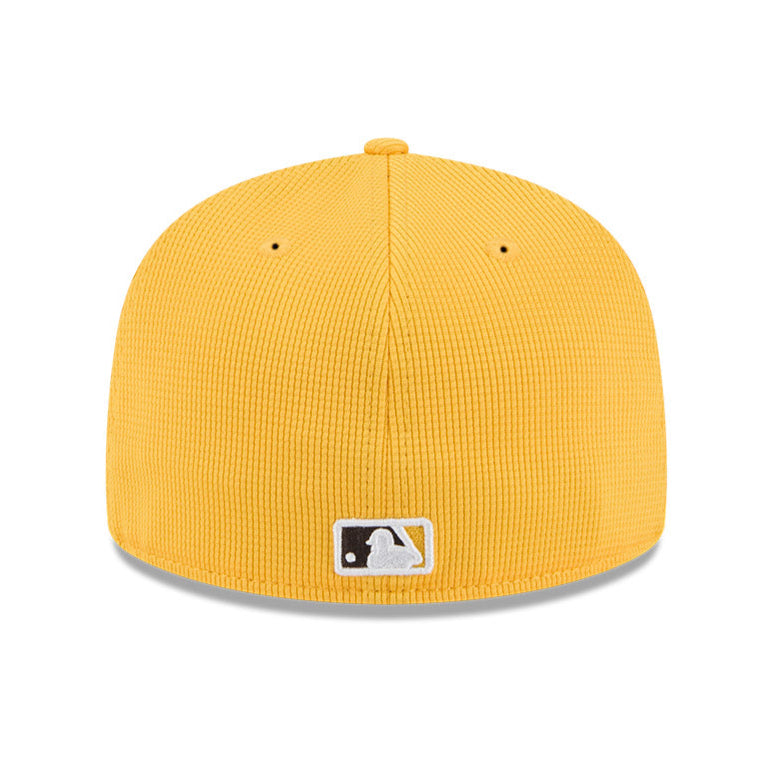 New Era 59Fifty San Diego Padres 2025 Spring Training Patch Hat - Gold | Official MLB Baseball Cap for Men & Women | Perfect for Games, Collecting & Streetwear Fashion