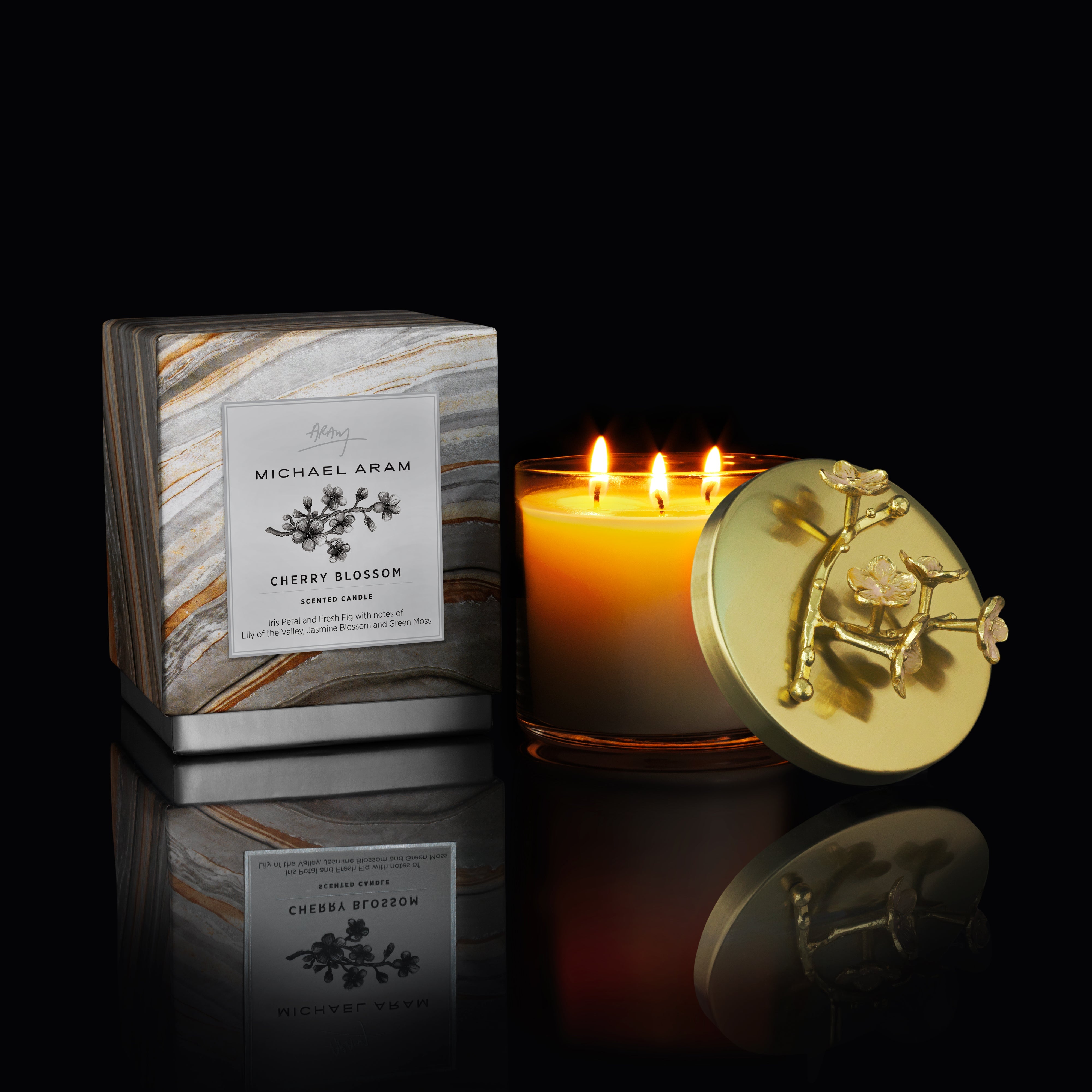 Cherry Blossom Scented Soy Candle - Floral Aromatherapy for Relaxation & Home Decor | Perfect for Bedroom, Bathroom & Spa