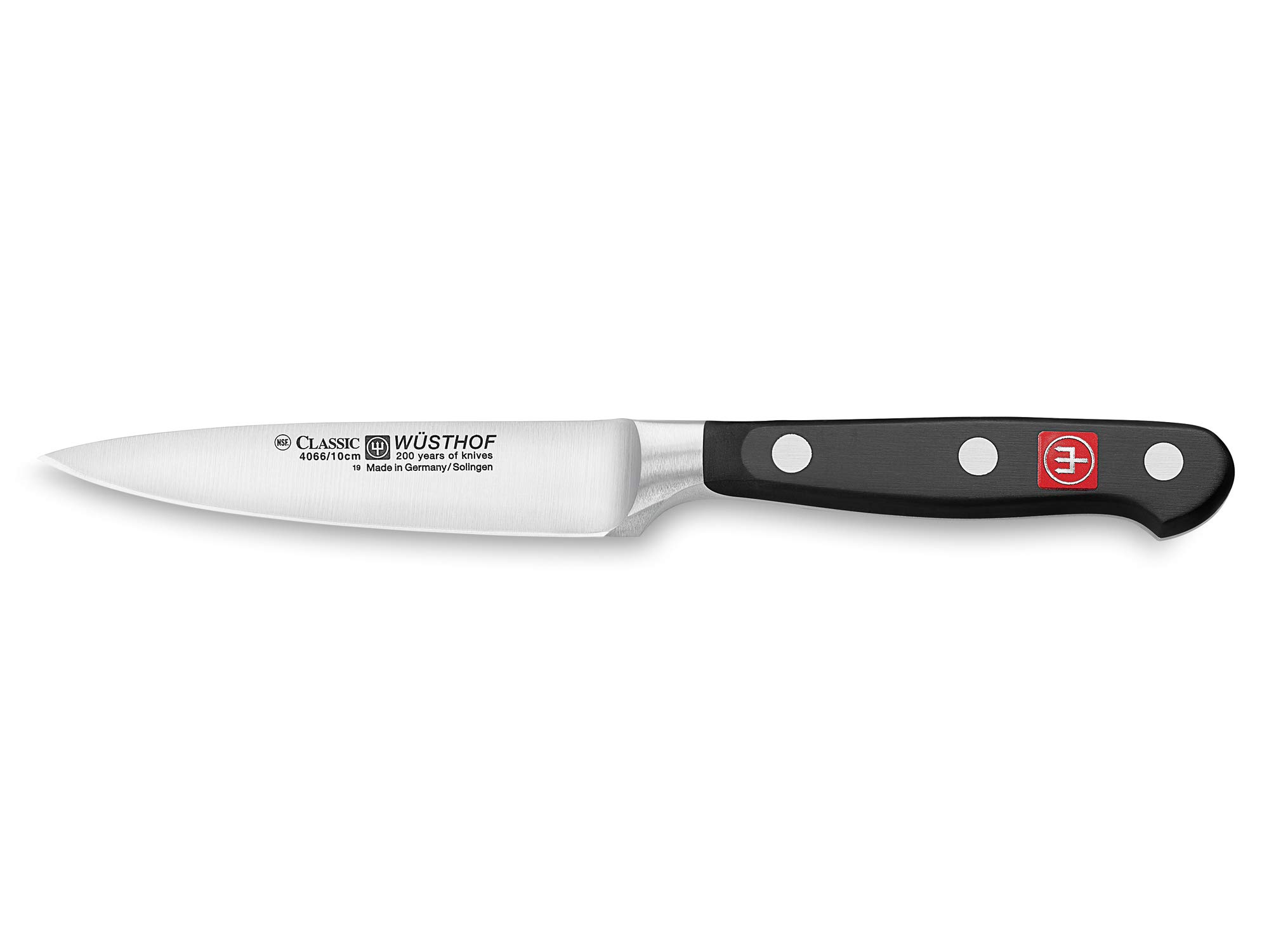 Wusthof 4066710 4 Inch Paring Knife - Sharp Precision Kitchen Knife for Peeling, Slicing & Fruit Cutting - Perfect for Home Chefs & Professional Cooking