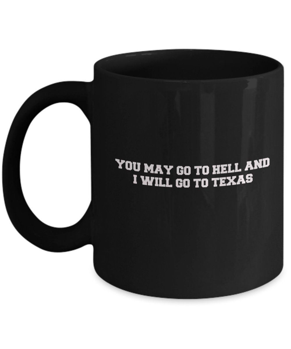 Funny Texas Black Coffee Mug - Best Christmas Gift for Kids & Adults - Porcelain Ceramic Cup with Cool Design | Perfect for Office, Home & Gifting