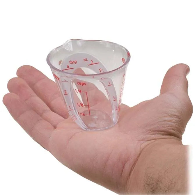 OXO Angled Measuring Cup - 2 oz Capacity, Clear View for Accurate Liquid Measurements - Perfect for Baking, Cooking, and Mixing Drinks