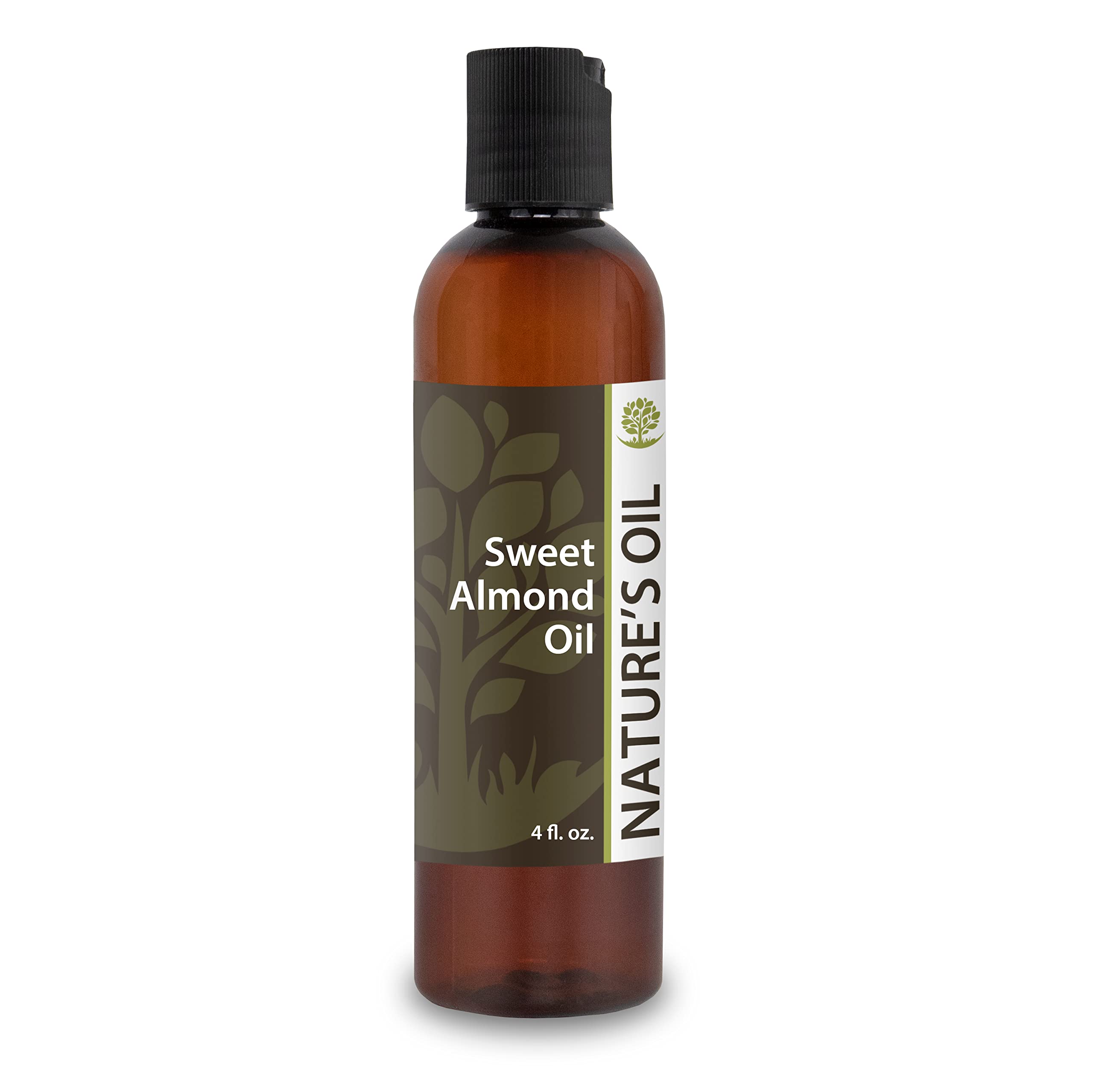 100% Pure Sweet Almond Oil 4oz - Natural Carrier Oil for Massage, Aromatherapy, Hair & Skin Care | Moisturizer & Softener | Dilutes Essential Oils | Perfect for DIY Beauty, Spa Treatments & Relaxation