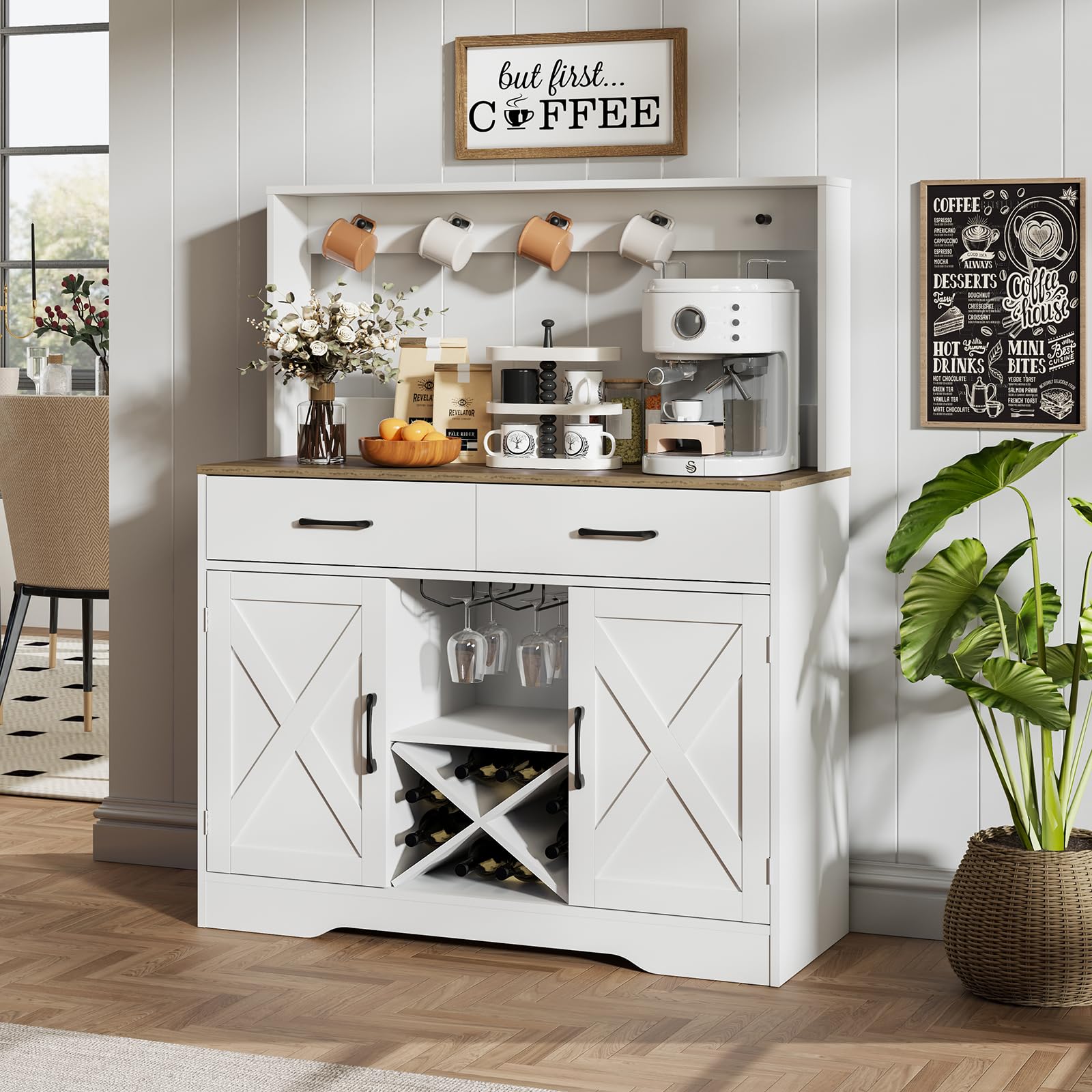 Farmhouse Style Buffet Cabinet with Storage - 41.7