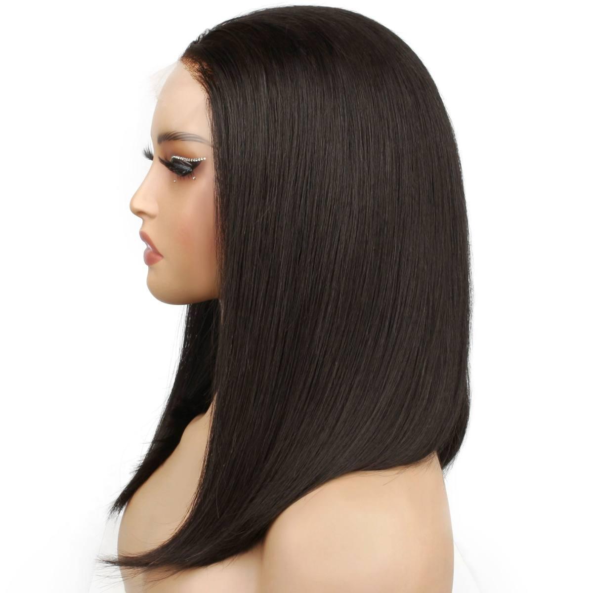 5x5 HD Lace Closure Bob Wig - 100% Human Hair, Pre-Plucked Hairline, Natural Black Color for African American Women - Perfect for Daily Wear, Parties & Special Occasions