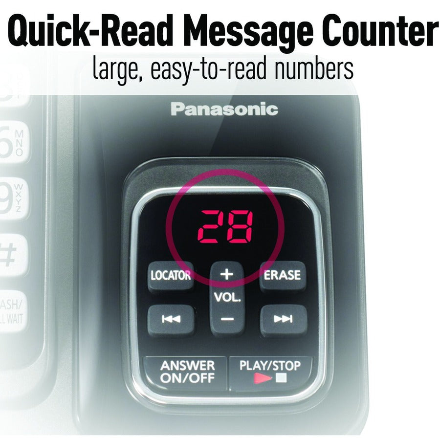 KX-TGD530M 1HS Cordless Telephone with ITAD Technology in Metallic Black - Ideal for Home & Office Communication