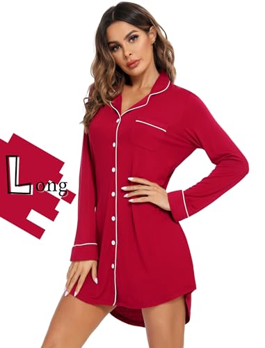 Long Sleeve-wine Red
