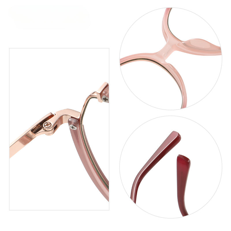 Stylish Geometric Metal Eyeglass Frames TJ883 - Trendy Unisex Glasses for Men & Women - Perfect for Reading, Work, and Fashion Accessories