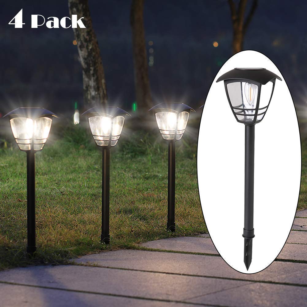MAGGIFT 12 Pack Solar Powered Outdoor Pathway Lights - Waterproof LED Garden Lights for Walkway, Driveway, Yard & Landscape Decoration (Warm White, 10 Lumen) | Energy Efficient Solar Lights for Home & Garden Use at Night