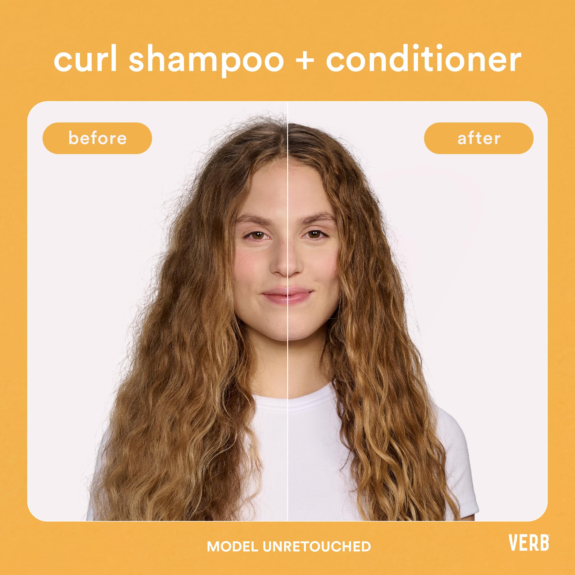 Verb Curl Defining Shampoo for Curly Hair - Hydrating & Frizz Control for Natural Curls - Perfect for Daily Use & Salon-Quality Results at Home