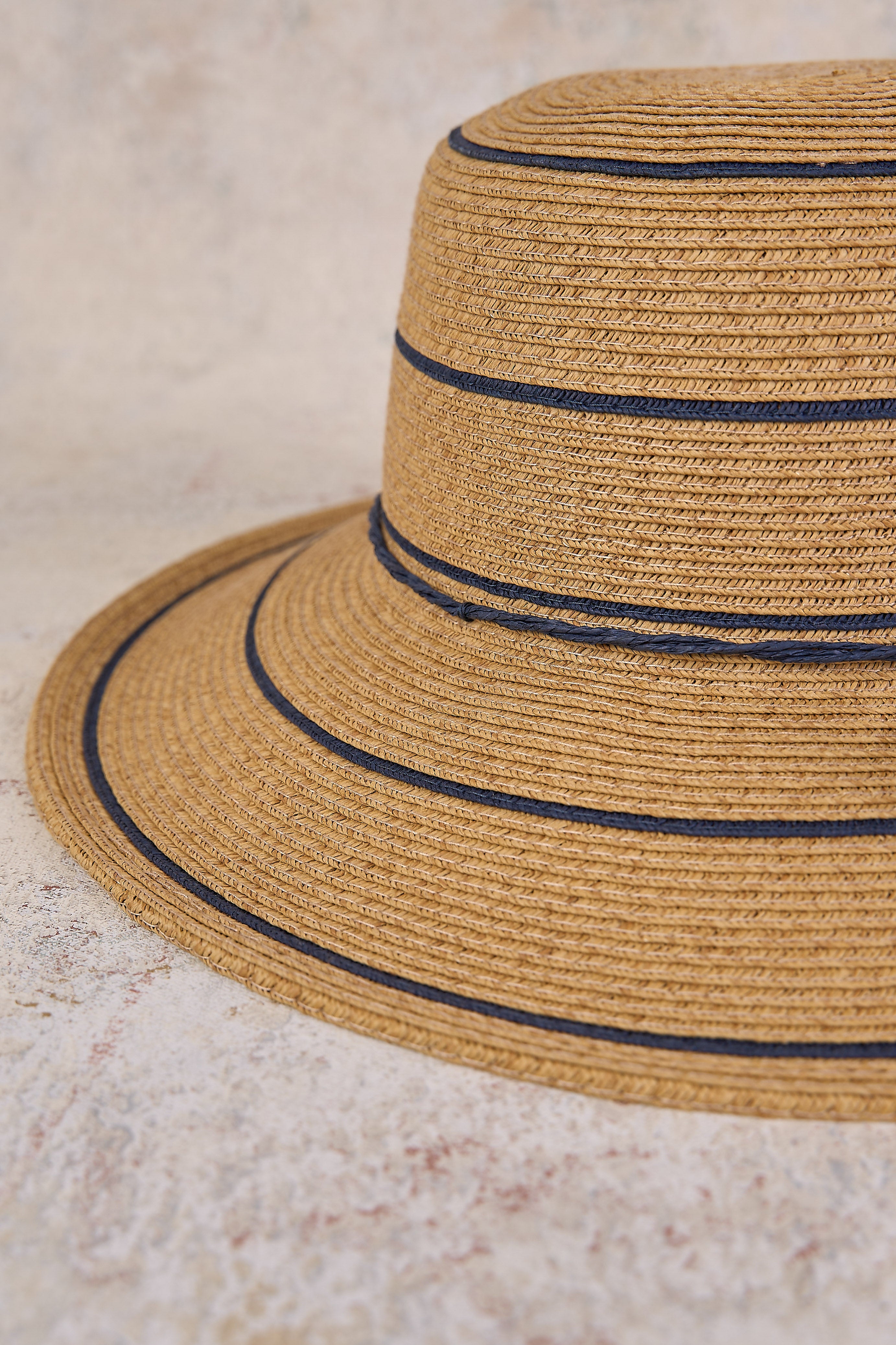 Fleur Down Brim Hat for Women - Stylish Navy Sun Hat with Wide Brim for UV Protection - Perfect for Beach, Outdoor Activities, and Summer Fashion