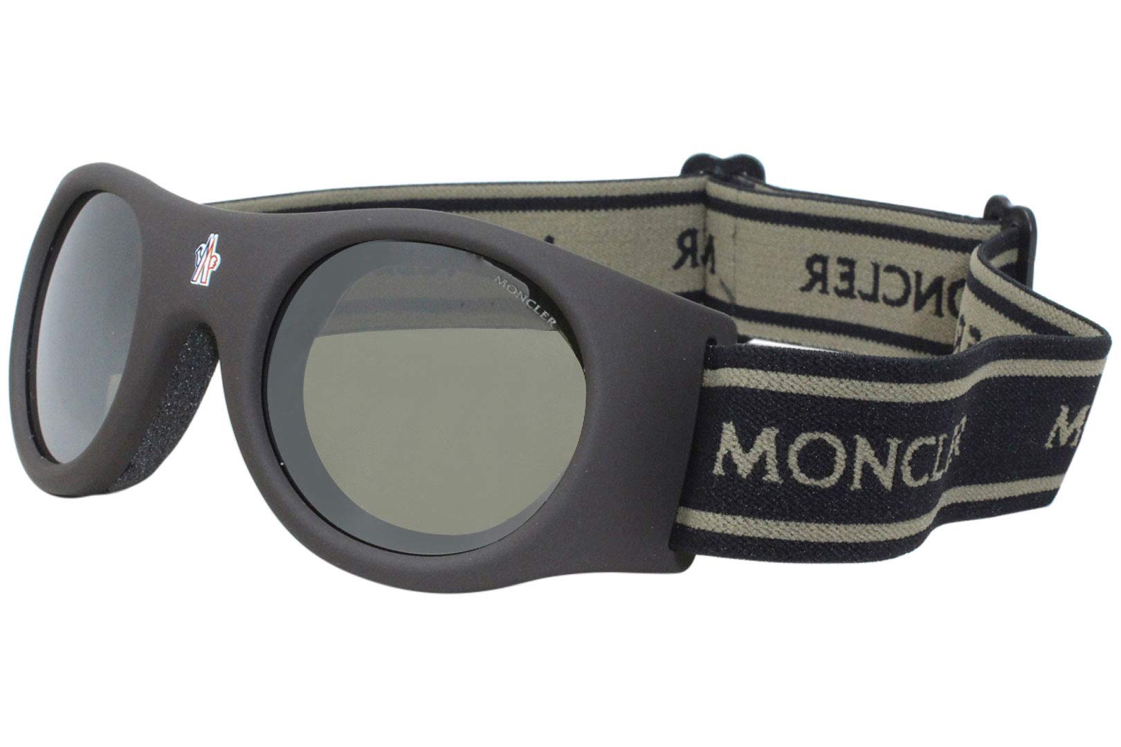 Moncler ML0051 Unisex Ski Goggles - Dark Brown/Smoke Lens for UV Protection & Anti-Fog | Perfect for Skiing, Snowboarding & Winter Sports