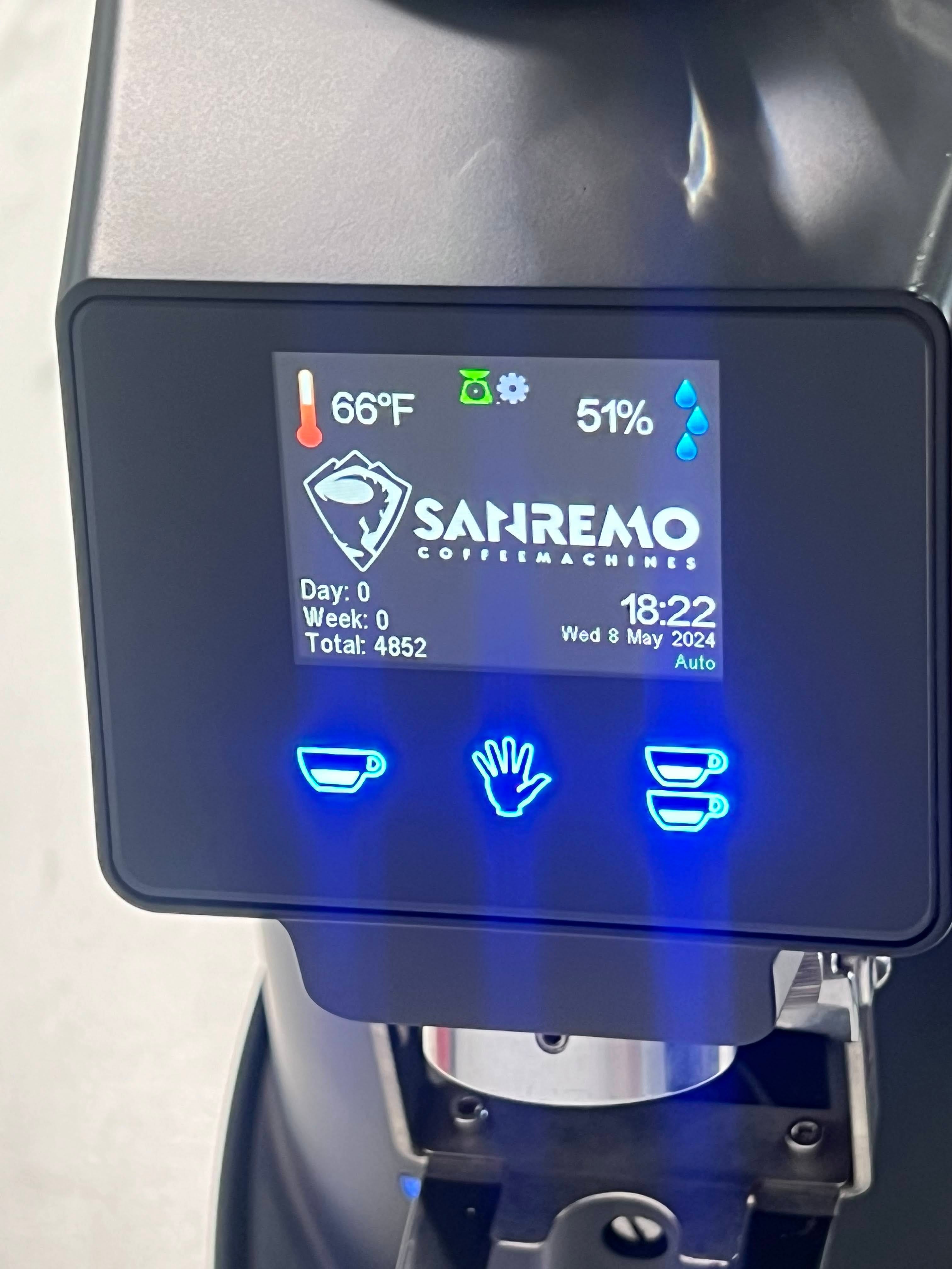 Fiorenzato F83 GXi V2 Commercial Espresso Grinder - Black Bottom Screen - Professional Coffee Shop Equipment - Perfect for Cafes, Restaurants & Home Baristas