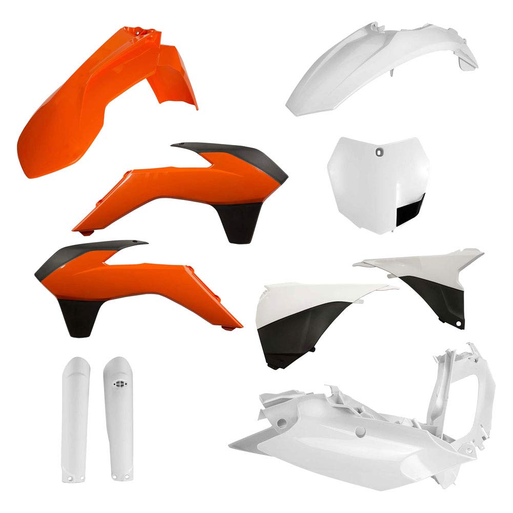 Original Acerbis Full Plastic Kit for KTM 150 XC 2015 - Orange Replacement Body Panels | Durable Off-Road Motorcycle Protection for Trail Riding & Motocross Racing
