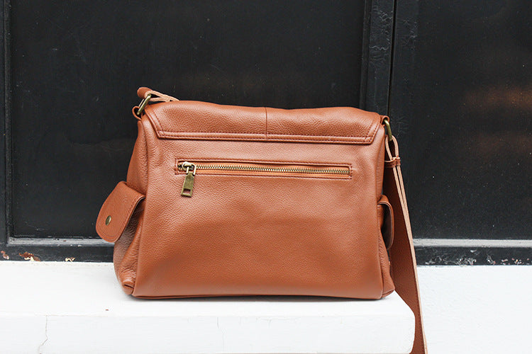 Stylish Genuine Leather Messenger Bag for Men & Women - Perfect for Work, Travel & Everyday Use
