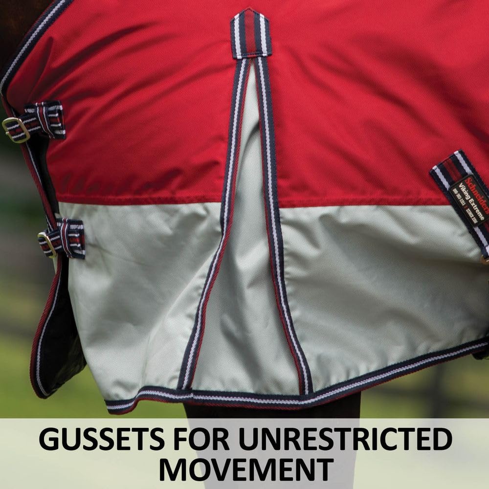Viking Extreme Surcingle Horse Turnout Blanket | 1680D Waterproof Winter Horse Blanket | Euro Fit for Warmth & Protection | Ideal for Cold Weather Riding & Stable Use