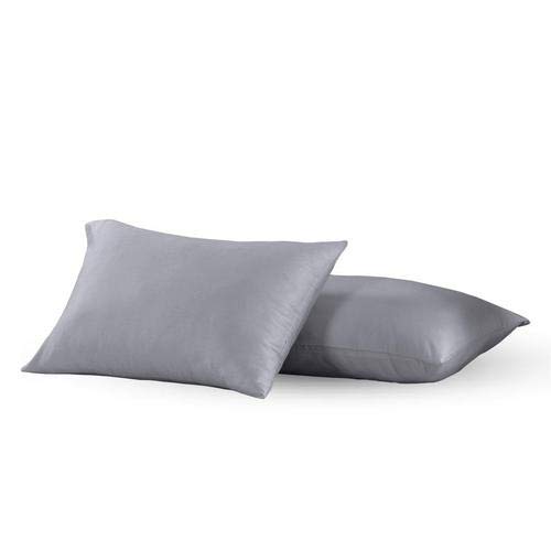 Luxury 650 Thread Count King Size Pillowcase Set (2 Pack) - Soft, Easy Care, Wrinkle Resistant - Perfect for Bedroom, Hotel, and Home Decor - Gray