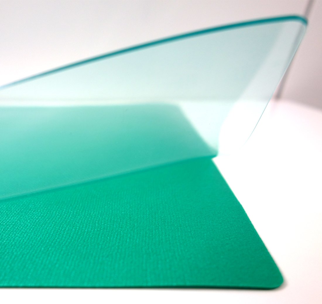 Polyethylene Foam MA-215N PVC-P Transparent Green Luster Underlay - Premium Japanese Import Desk Mat with Soft Cushioning for Office, Study & Home Workspaces