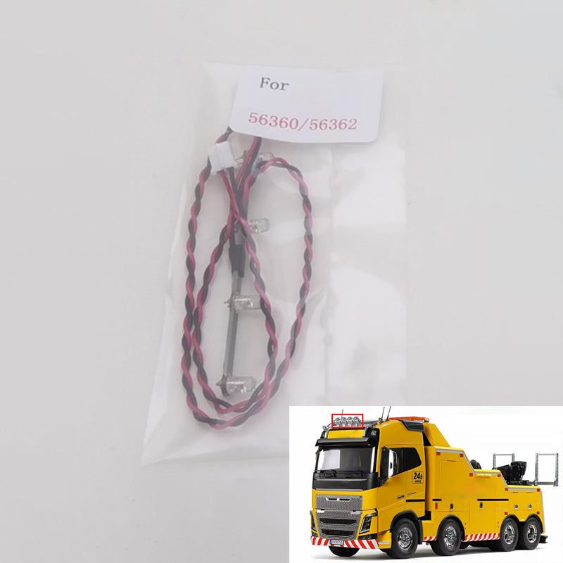 1/14 Scale RC Wrecker Tow Truck 56362 & Timber Truck 56360 LED Roof Light Lamp - DIY Remote Control Model Car Accessories for Nighttime Off-Road Adventures and Competition Racing