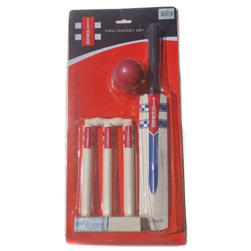 Gray Nicolls Mini Cricket Set - Kids Cricket Bat, Ball & Stumps for Backyard & Indoor Play - Perfect for Beginners & Junior Cricket Training