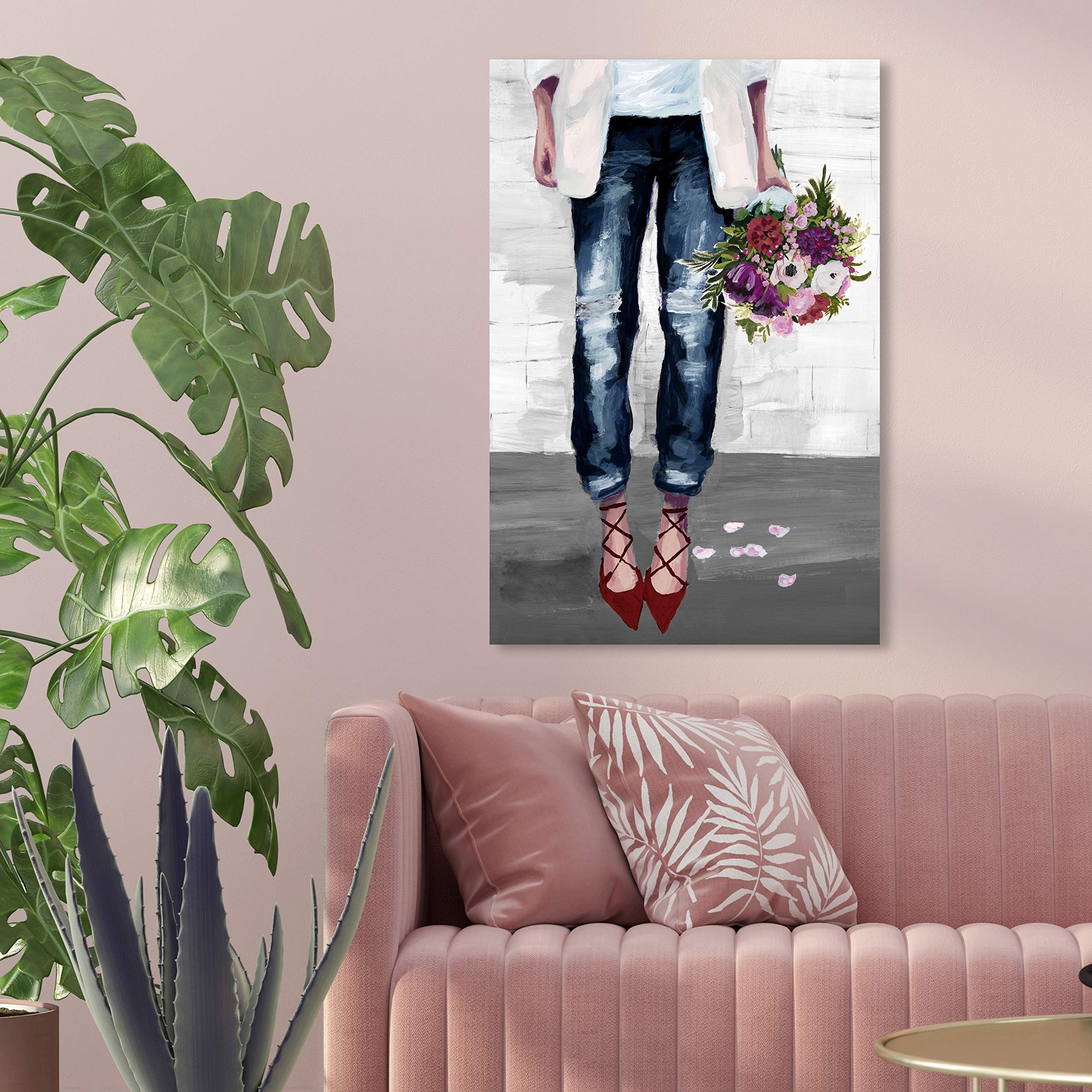 Oliver Gal Artist Co. Fashion & Glam Wall Art Canvas Prints - 'Fashion Blogger Fall' - Perfect for Home Decor, Office & Fashion Studio Wall Art