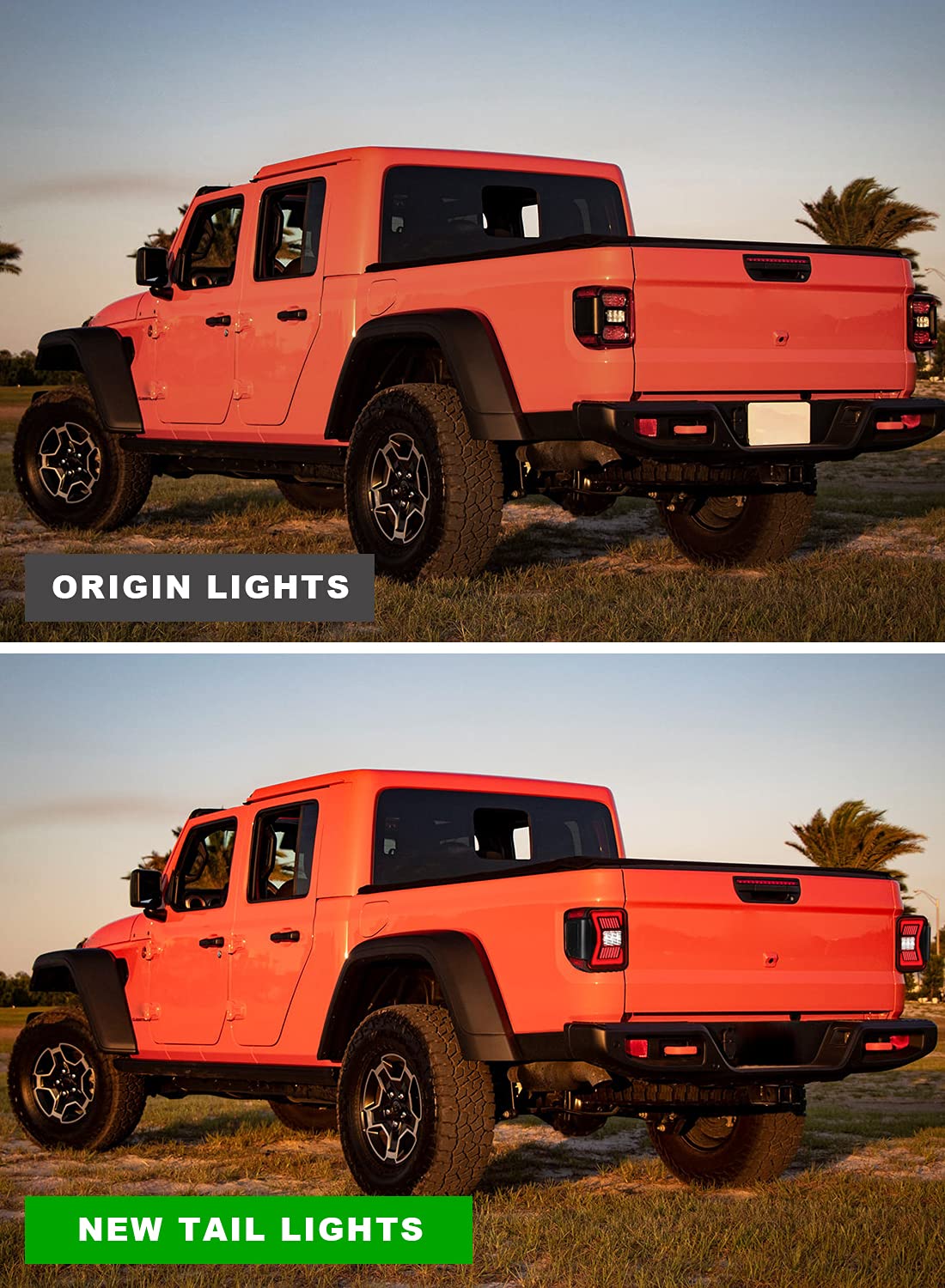 Nixon Offroad LED Tail Lights for 2019-2025 Jeep Gladiator JT - Full LED Sequential Taillights Assembly Pair with DRL, Turn Signals, Brake & Reverse Lights (Red Lens) - Upgrade for Off-Roading, Night Driving & Enhanced Visibility