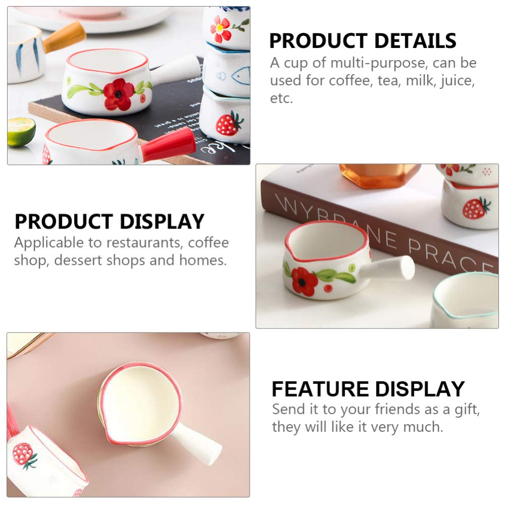 DOITOOL 1-Piece Ceramic Milk Cup & Coffee Pouring Jug - Small Sauce Dish for Steak, Dinner, Kitchen - Perfect for Coffee, Milk, Creamer & Condiments - Ideal for Restaurants, Cafes & Home Use