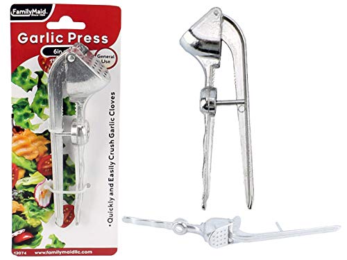 Familymaid 12074 Stainless Steel Garlic Press - Heavy Duty Kitchen Gadget (Pack of 72) - Perfect for Restaurants, Catering & Bulk Cooking