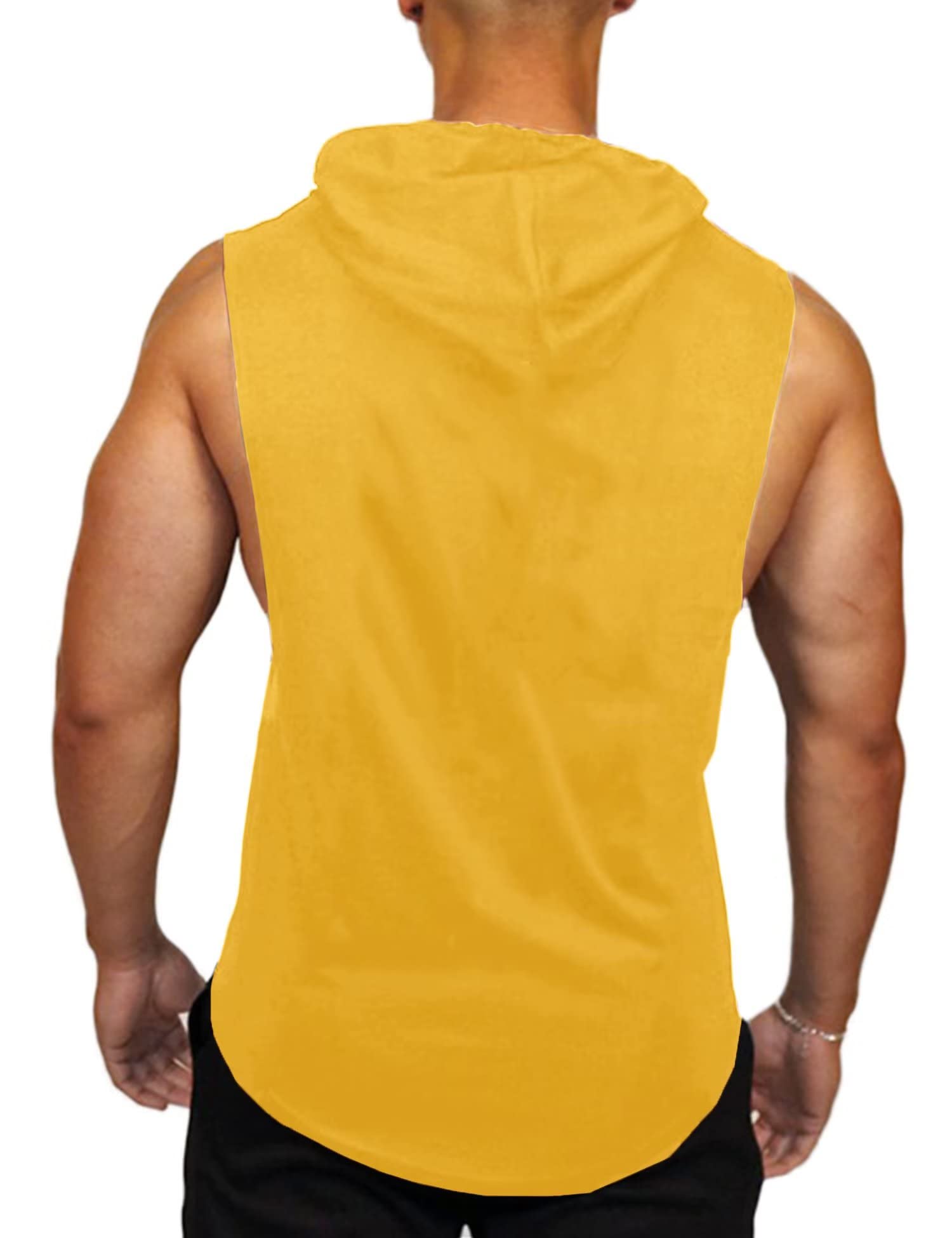 Babioboa Men's Workout Hooded Tank Top - Sleeveless Gym Hoodie for Bodybuilding & Training - Breathable Muscle Shirt for Running, Fitness & Outdoor Sports