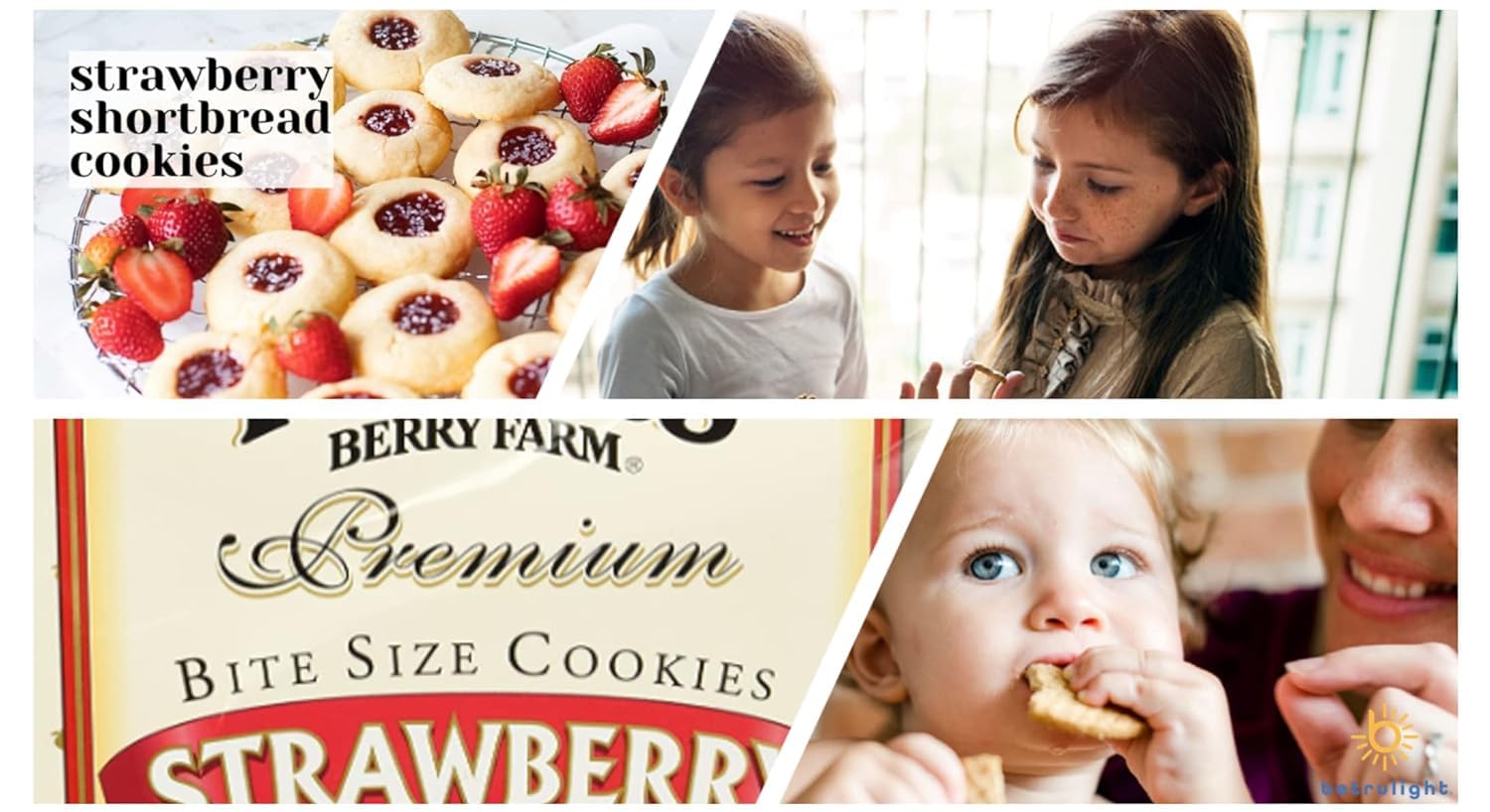 Delicious Raspberry Shortbread Cookies - Pack of 12 (2oz Each) | Gourmet Snacks in BETRULIGHT Box | Perfect for Tea Time, Office Snacks & Gift Giving