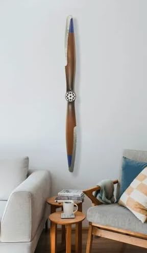 Sporty's Aviation Gifts 6-Foot Classic Wooden Propeller with Aluminum Edging - Perfect for Aviation Enthusiasts, Home Decor & Pilot Gift Ideas