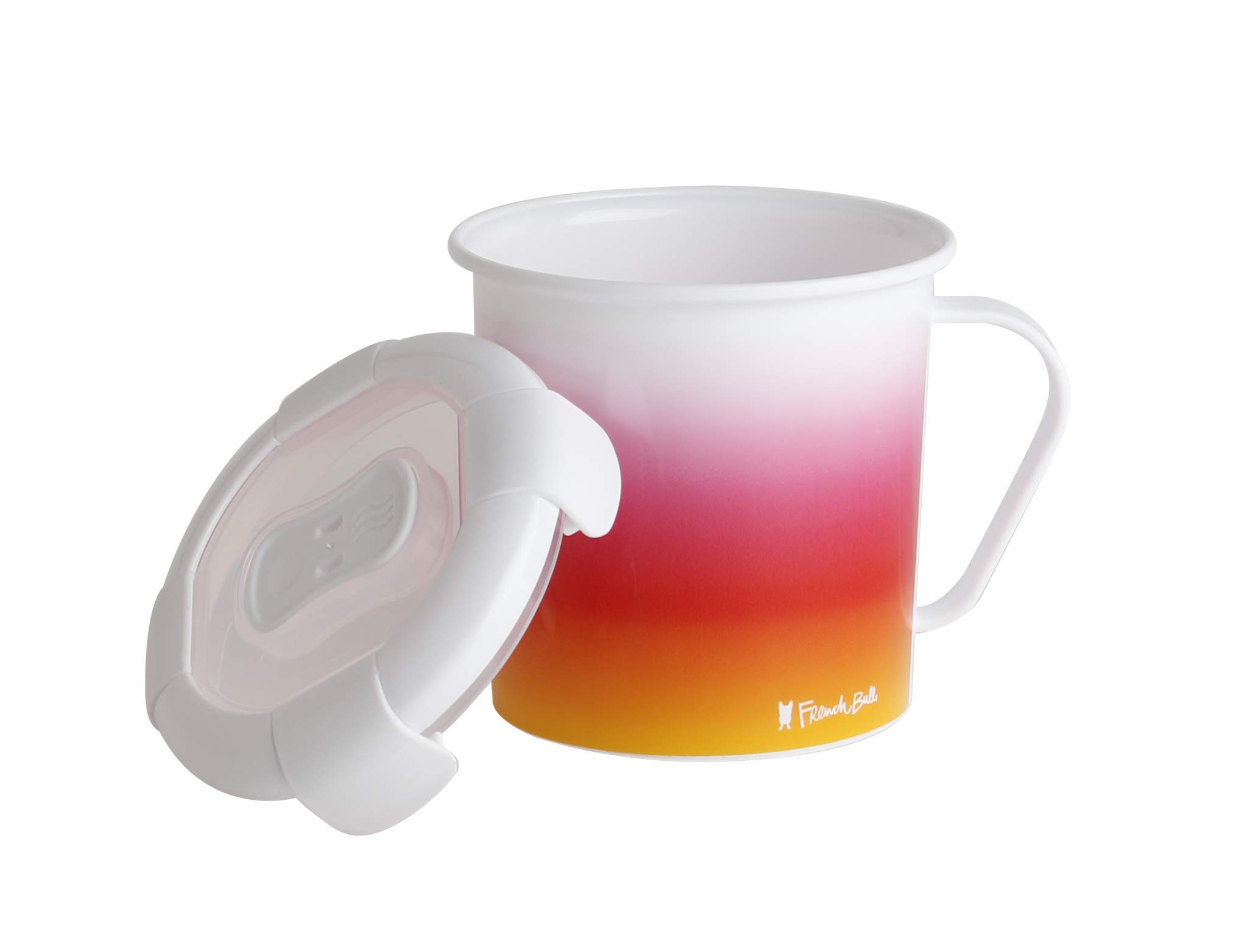French Bull 23 oz Soup Mug with Handle & Vented Lid - Leak Proof, Microwave & Dishwasher Safe Food Storage Container - Cool Grip Technology - Airtight Lunch Travel Mug - Set of 6 - Perfect for Office, Picnics & Meal Prep