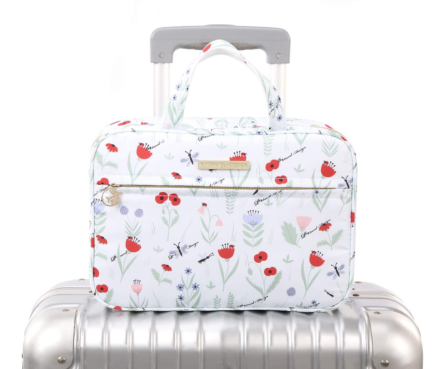 Lychii Hanging Toiletry Bag for Women - Large Floral Printed Travel Makeup Organizer & Cosmetic Case - Perfect for Bathroom, Shower, Gym, and Vacation Packing