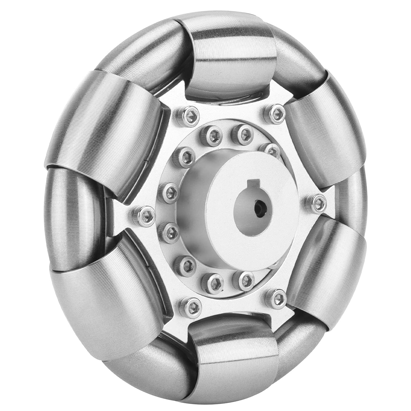 100mm Stainless Steel Omni Wheel - Heavy Duty Mecanum Wheels for Robotics, Ballbots & Sports Equipment | Perfect for Balance Training, Robot Movement & DIY Projects