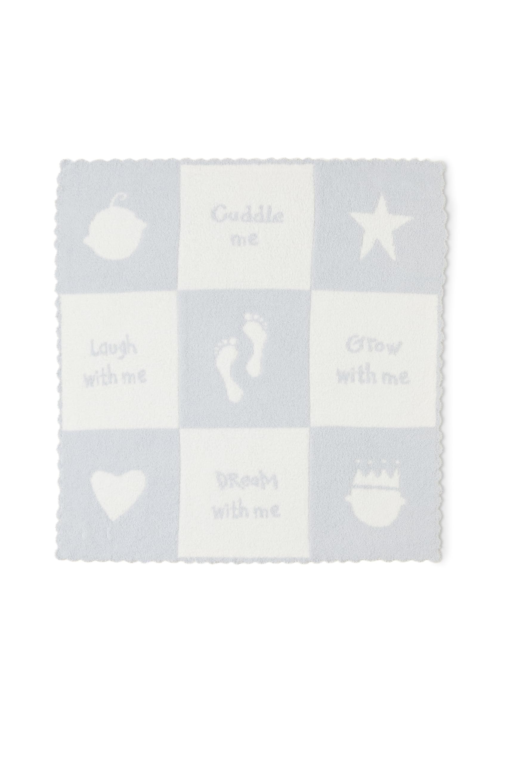Barefoot Dreams CozyChic Cuddle Receiving Blanket - Soft Baby Swaddle Blanket, 30x30 Inch, Blue Pearl | Perfect for Newborns, Baby Showers & Cozy Nursery Moments
