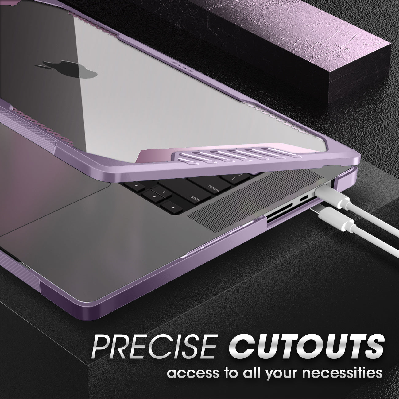 Apple MacBook Pro 16-inch M1/M2 Pro Case (2021-2023 Model) - SUPCHE Unicorn Beetle Pro Protective Cover - Shockproof & Scratch-Resistant - Purple | Perfect for Work, Travel & College Students