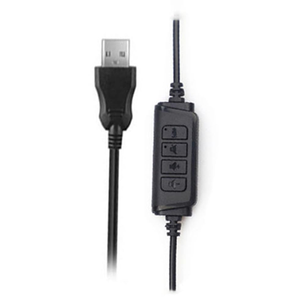 SOFORFREEM USB Wired Headset with Noise Cancelling Microphone - Over-Ear Call Center Headphones for PC, Laptop, Gaming & Office Work - Perfect for Customer Service, Online Meetings & Long Work Sessions