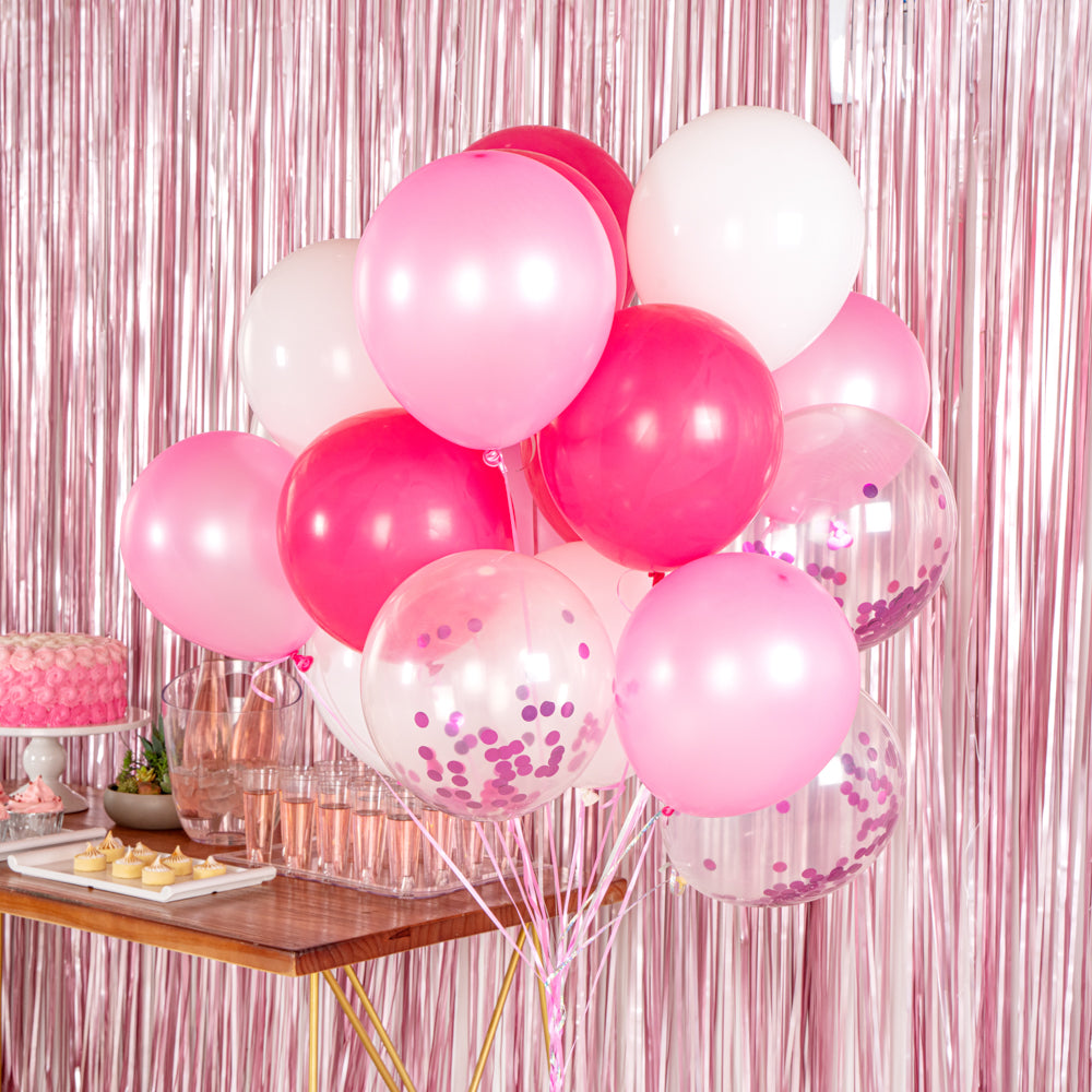 Balloonify Pink Confetti Balloon Set - 20 Pieces Party Decorations for Birthdays, Weddings & Baby Showers - 1 Count Box