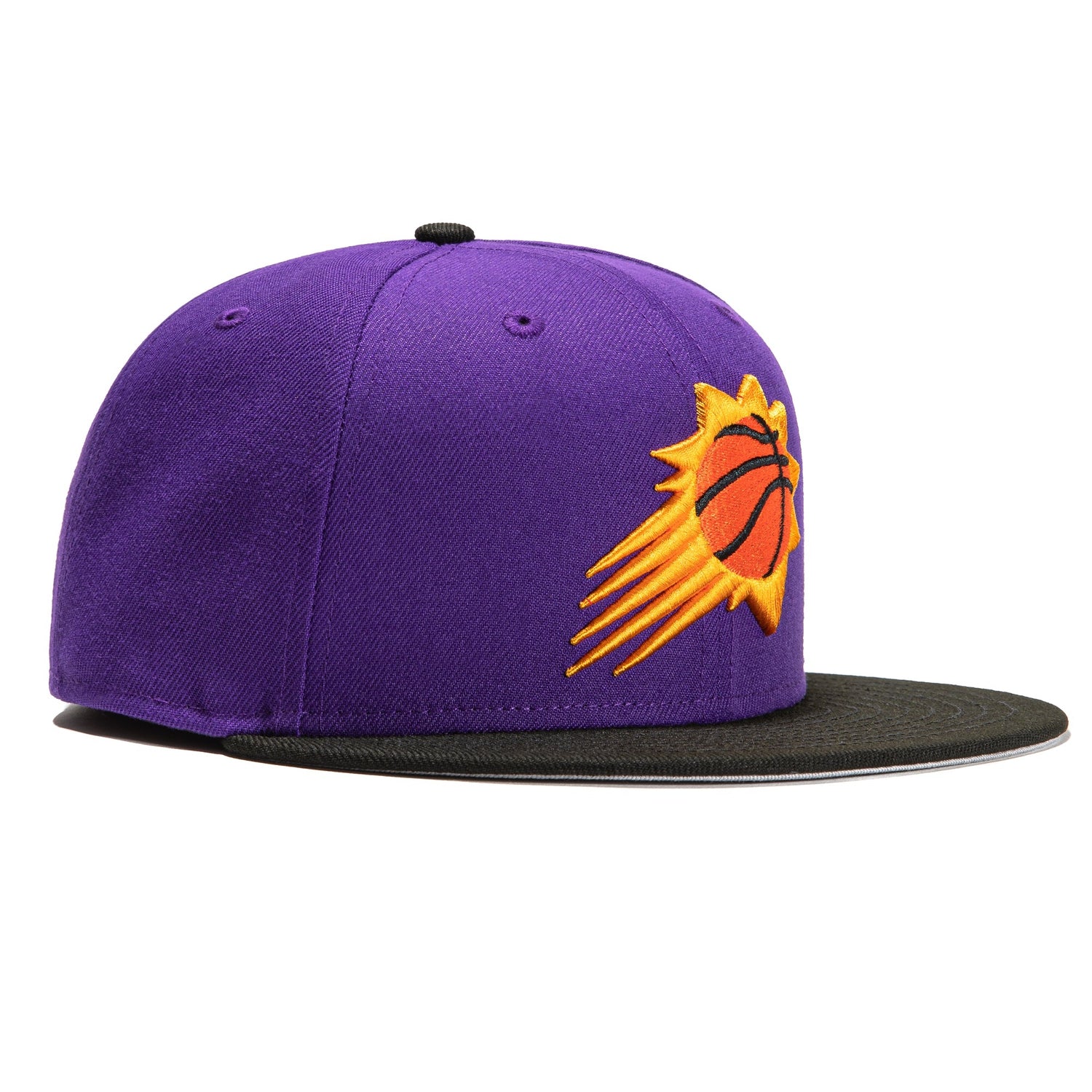 New Era 59Fifty Phoenix Suns Burst Snapback Hat - Purple & Black Adjustable Baseball Cap for Men & Women | Perfect for Basketball Games, Streetwear Fashion & Sun Protection