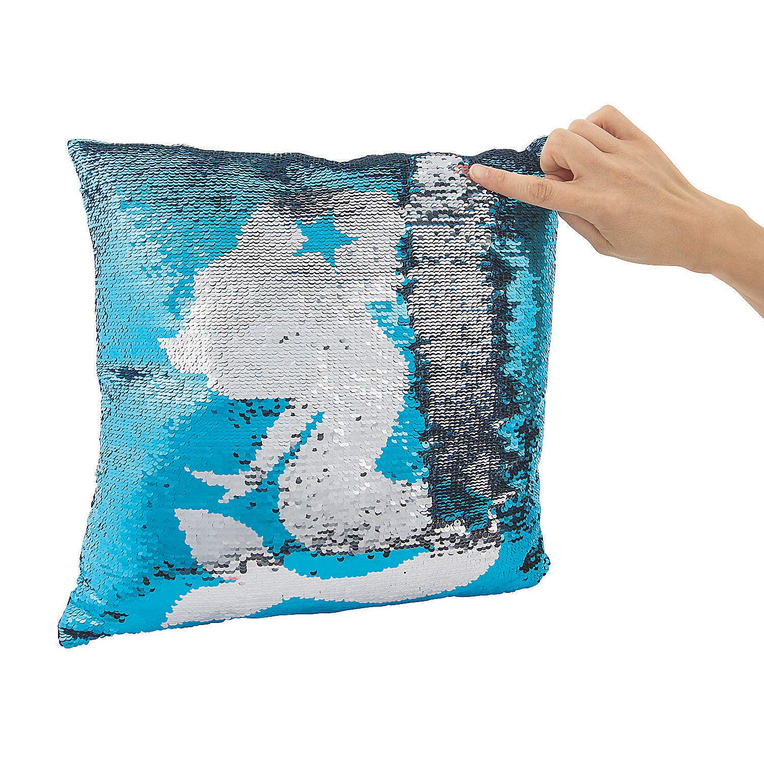 Reversible Sequins Mermaid Pillow for Kids - Soft Glitter Throw Pillow for Bedroom Decor, Girls Room Accessories & Home Decoration - Perfect for Sleepovers, Birthday Gifts and Cozy Reading Nook