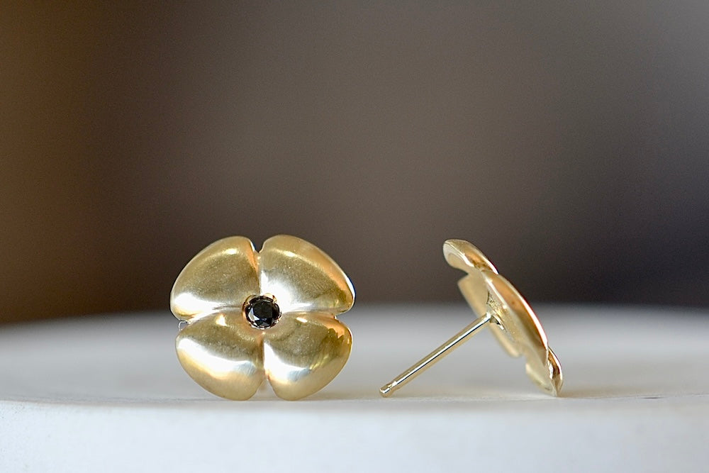 Large Flower Stud Earrings for Women - Dainty Floral Studs, Hypoallergenic Stainless Steel Earrings - Perfect for Everyday Wear, Gifts, and Special Occasions