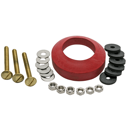 Fluidmaster 6106 Universal Toilet Tank to Bowl Gasket Kit with 3 Stainless Steel Bolts (2-3/4