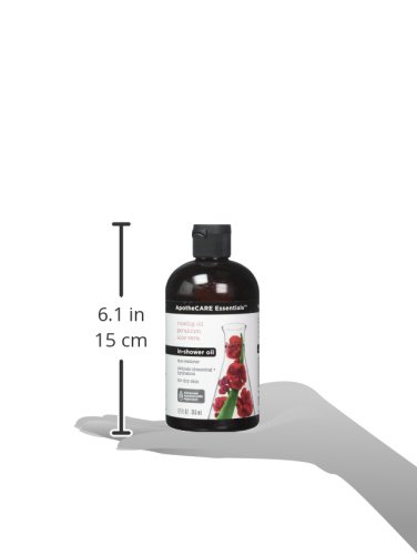ApotheCARE Essentials The Restorer In-Shower Body Oil with Rosehip Oil, Geranium & Aloe Vera - 12 oz Hydrating Moisturizer for Dry Skin | Post-Shower Skincare & Relaxing Bath Routine