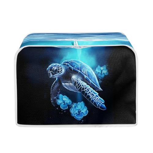 Blue and Black - Sea Turtle Flowers