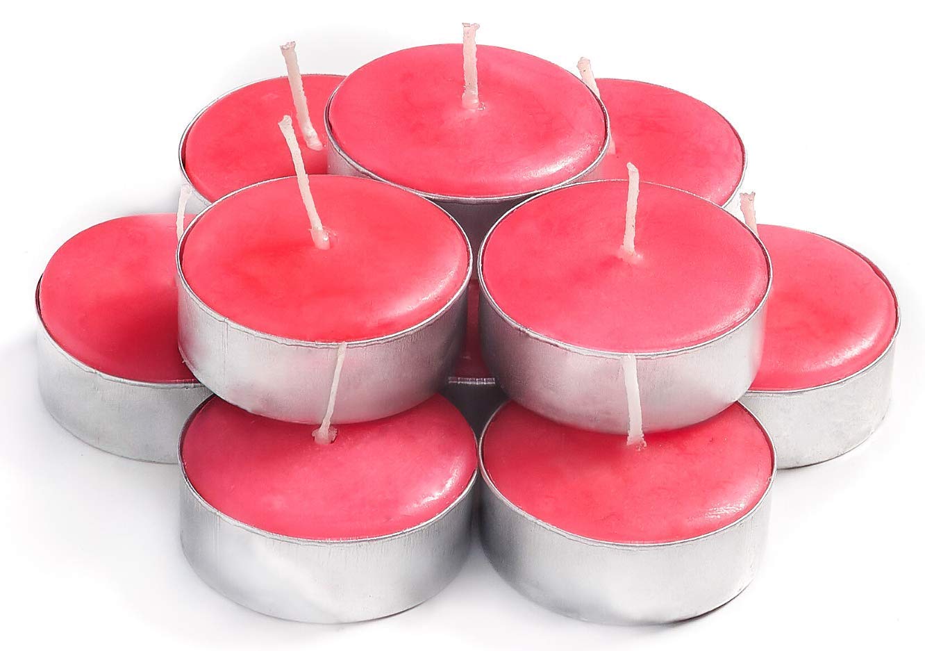 Rose Scented Tea Lights - 30 Pack, 3-4 Hour Burn - for Home, Wedding & Holiday Decor