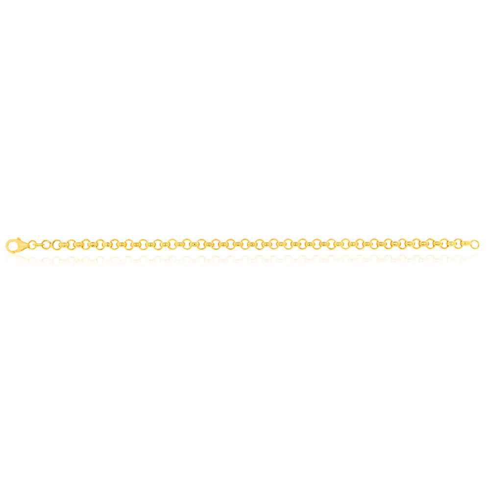 9ct Yellow Gold Silver Filled Belcher Chain Bracelet for Women - Elegant Jewelry Gift for Birthday, Anniversary & Special Occasions