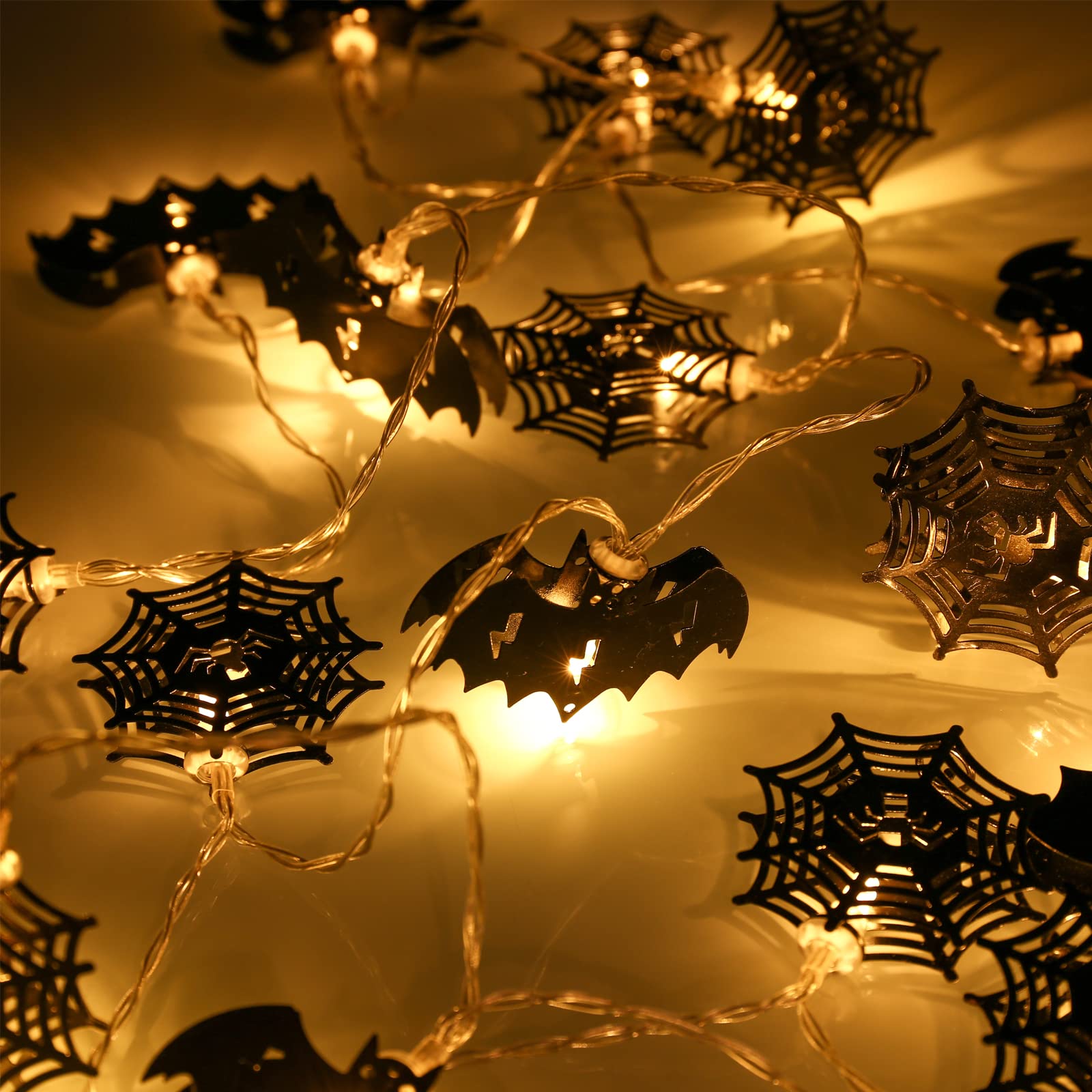 20 LED Halloween Bat String Lights - 10 FT Battery Operated Waterproof Decorations with 2 Modes | Perfect for Indoor, Balcony, Bedroom, Yard, Tree & Porch | Spooky Party & Home Decoration Lighting